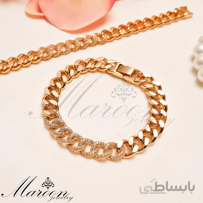 دستبند کارتیه ( کارتیر ) پر نگین مارون CD72