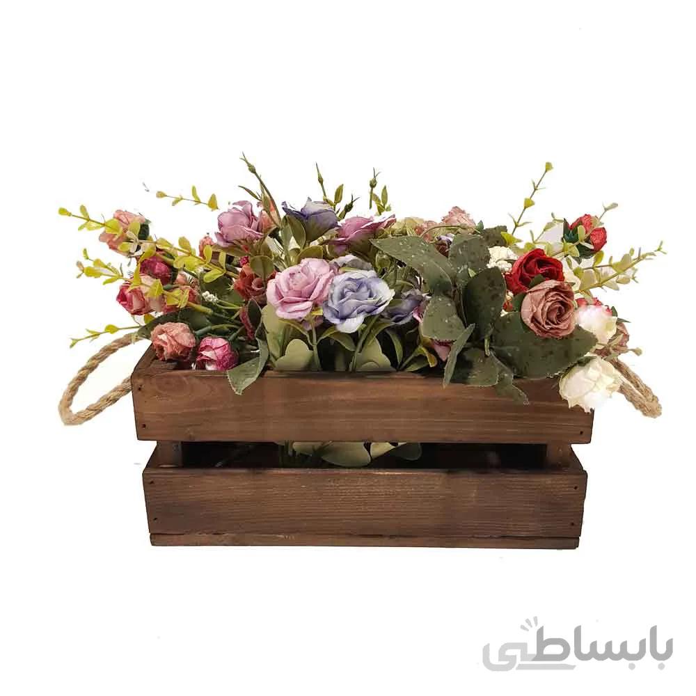 جعبه چوبی متوسط قهوه ای