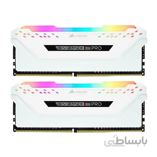 رم کامپیوتر Corsair VENGEANCE RGB PRO 16GB (8x2) 3200MHz CL16 White