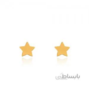 گوشواره میخی طلا طرح ستاره کد LE673