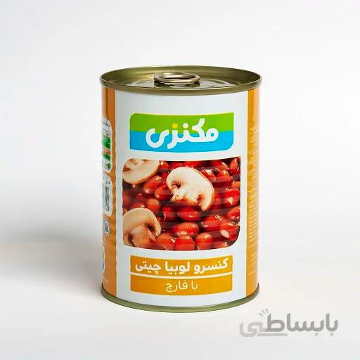 کنسرو لوبیا چیتی با قارچ 380 گرمی مکنزی