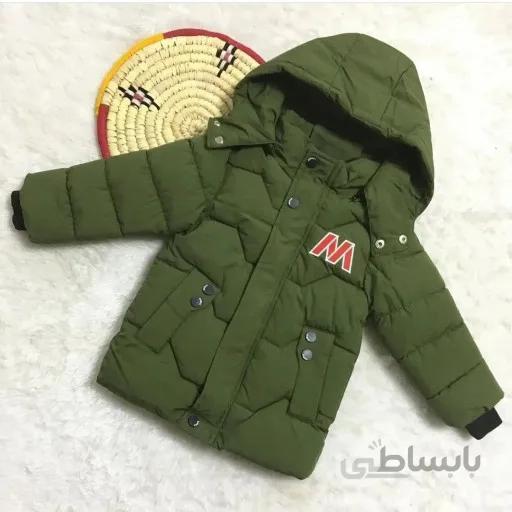 کاپشن پسرانه وارداتی گوانجو مشکی و یشمی