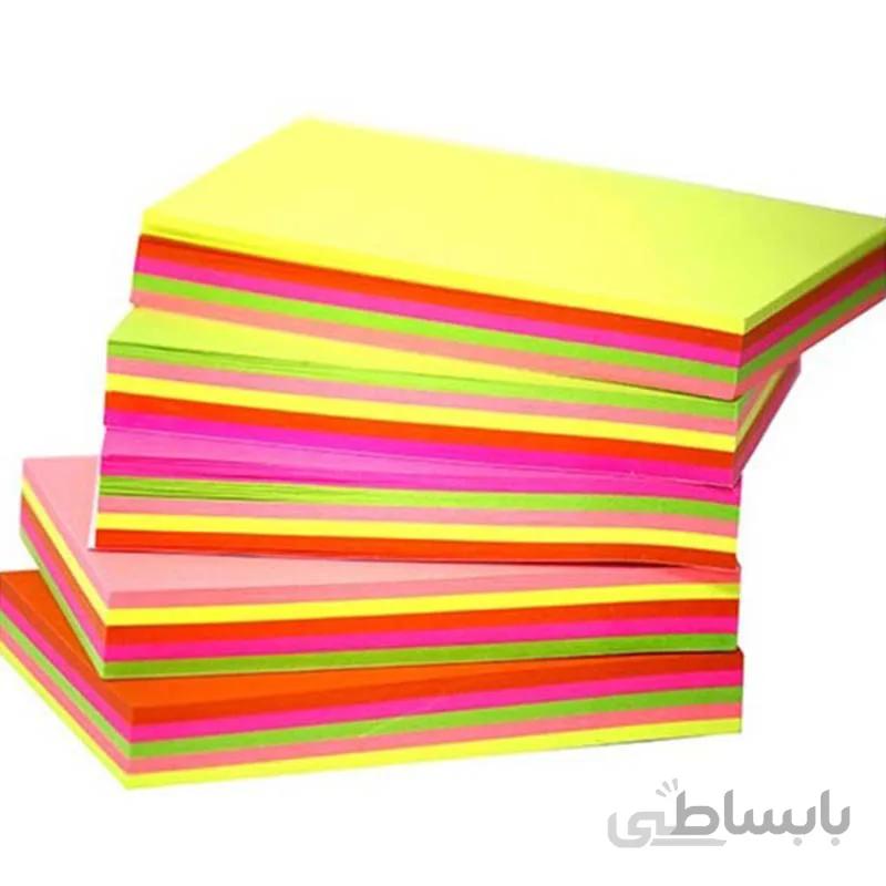 کاغذ یادداشت چسب دار رنگی 7.5 × 5 سانتی متر 100 برگی