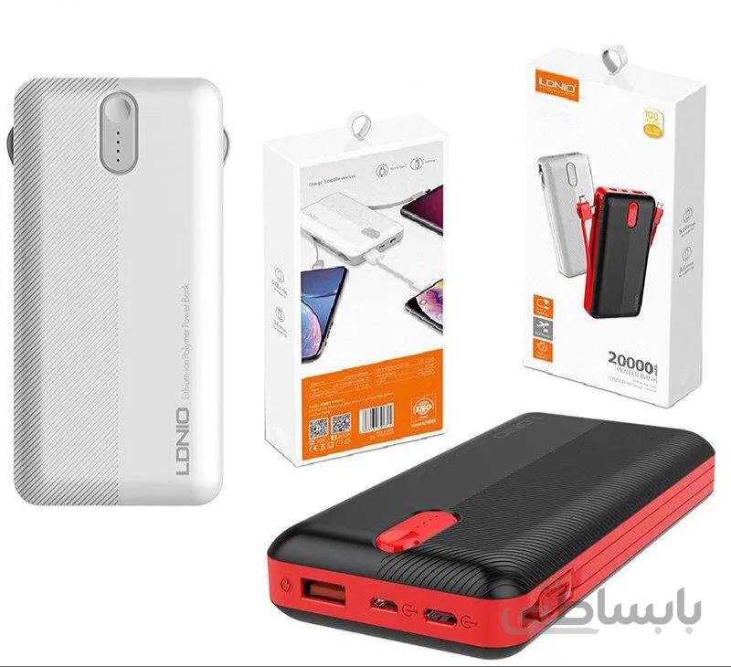 پاوربانک الدینیو مدل PL2014 ظرفیت 20000 میلی آمپر ساعت ا LDNIO PL2014 20000 mAh PowerBank