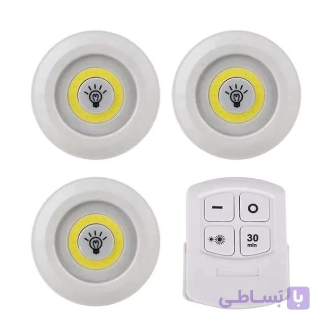 چراغ اضطراری سقفی مدل ریموت دار 3in1 مجموعه 3 عددی