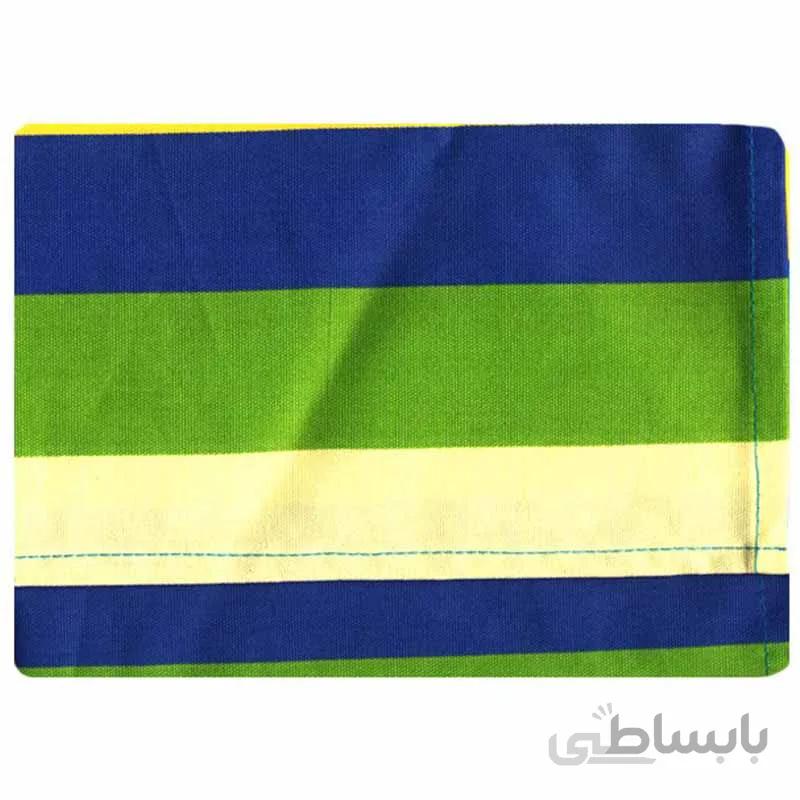 دستمال سفره کتان رزين تاژ طرح رابید آبی (Blue Rabid)