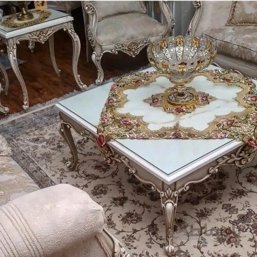 رومیزی 3 تیکه حریر مخمل گلدوزی
