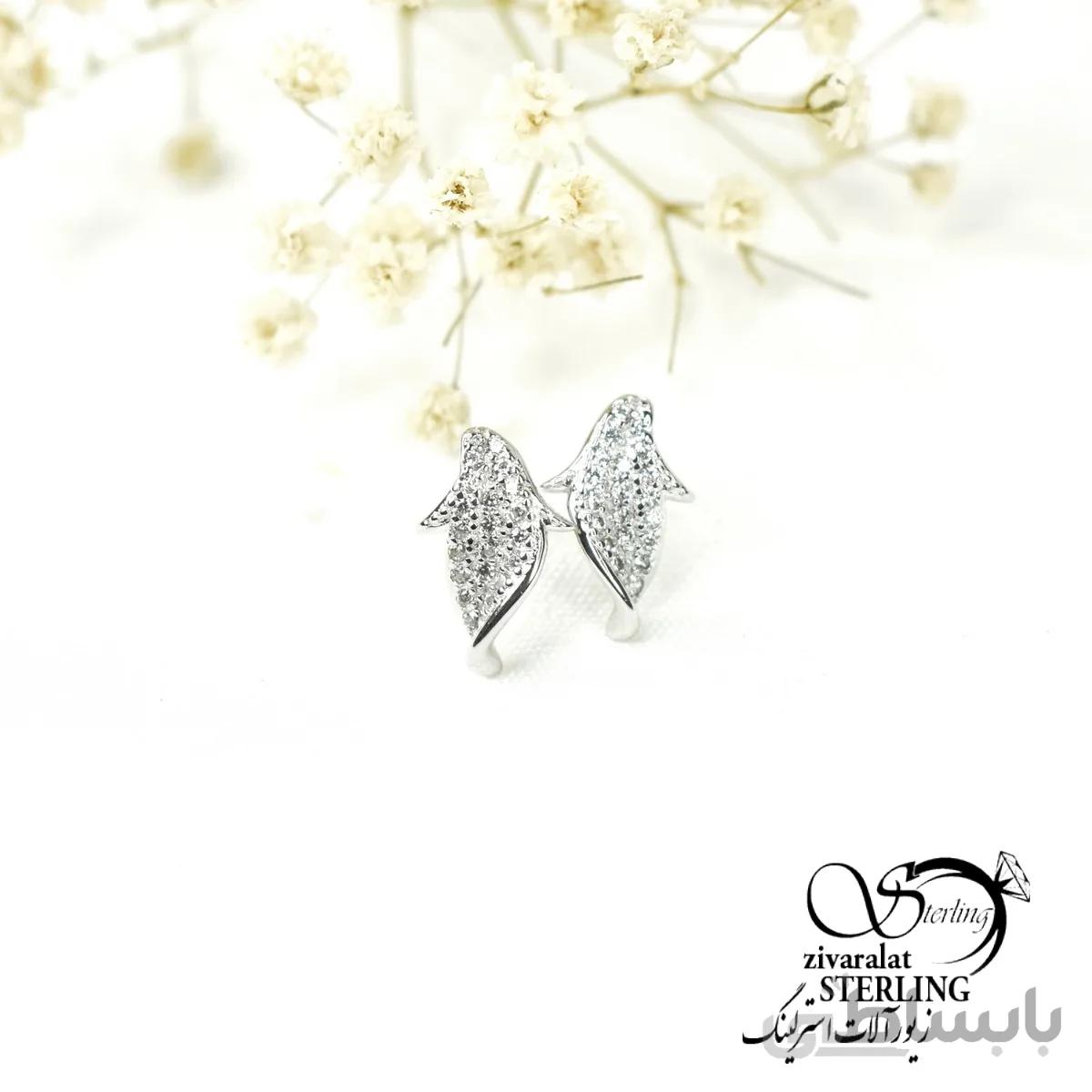 گوشواره میخی نقره کد 6235