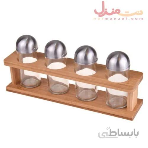 جا ادویه شیشه ای برند بامبوم مدل دیتو