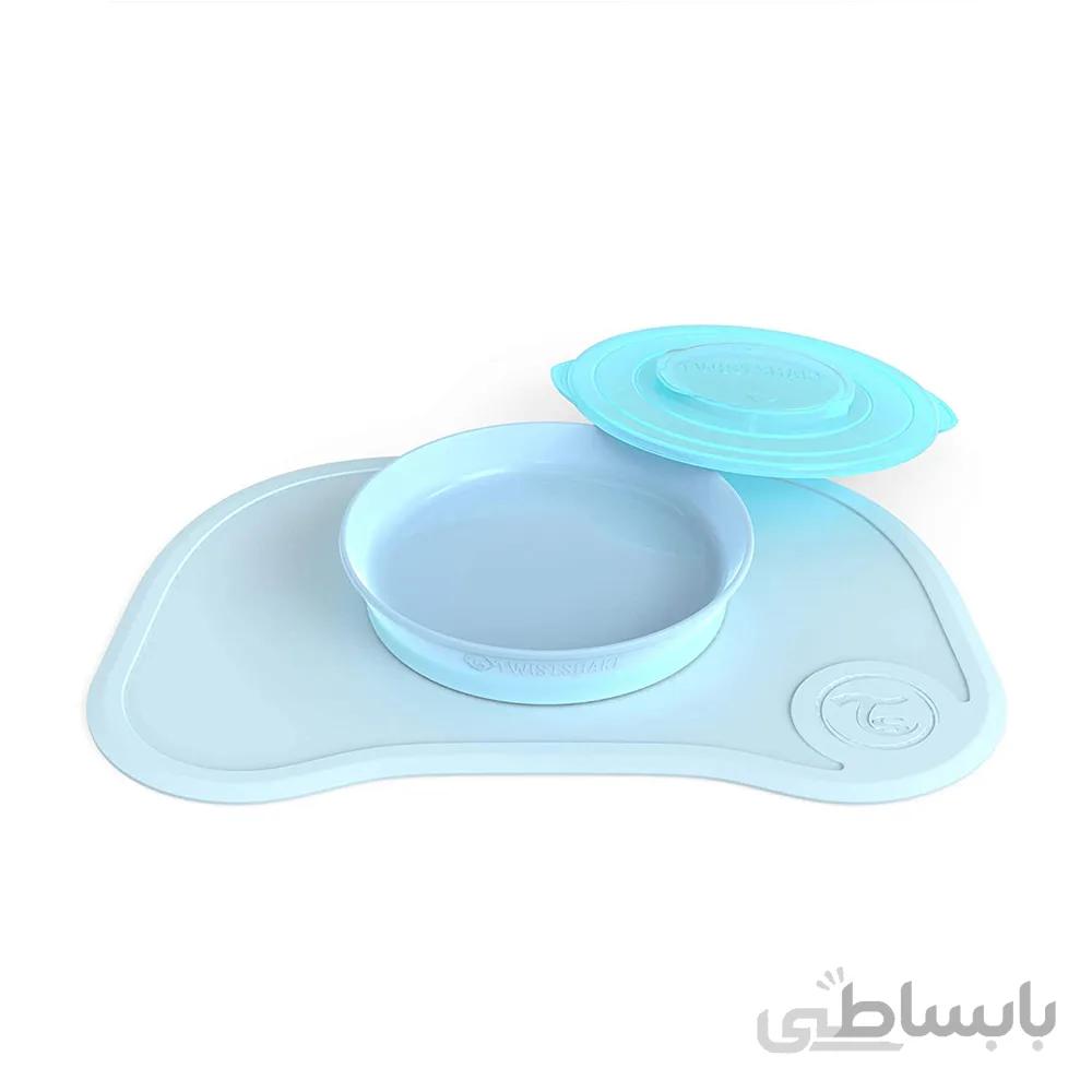صفحه نگه دارنده و ظرف غذا خوری تویست شیک Twistshake آبی