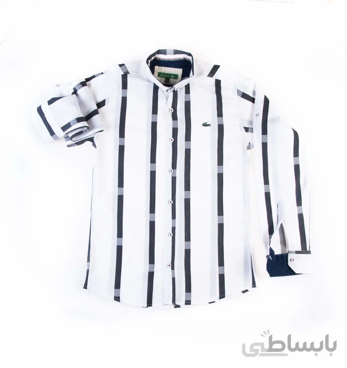 پیراهن مردانه طرح راه راه LACOSTE P1014
