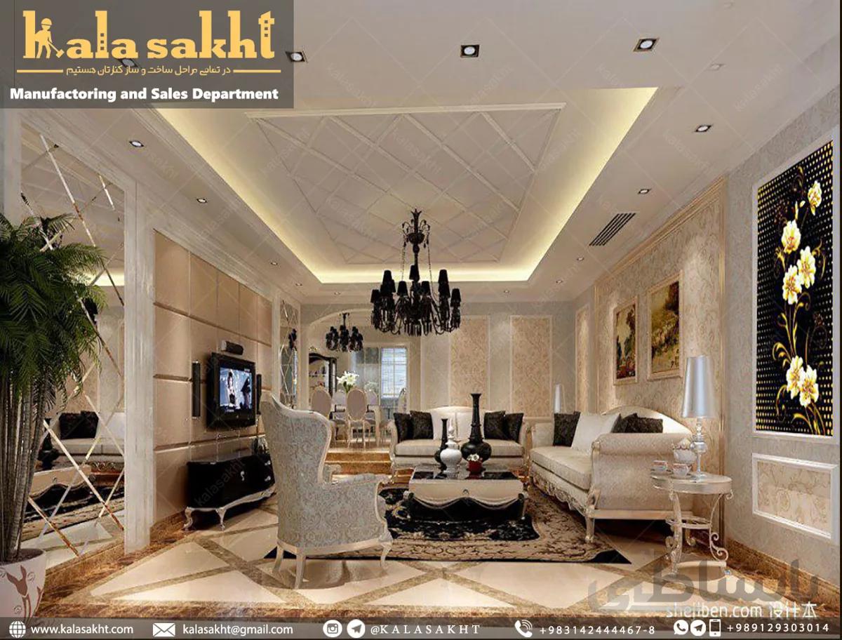 کاشی سه بعدی گل و بوته