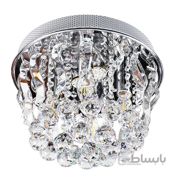 لوستر سقفی کریستالی چشمه نور کد A6638/30-C-S کروم
