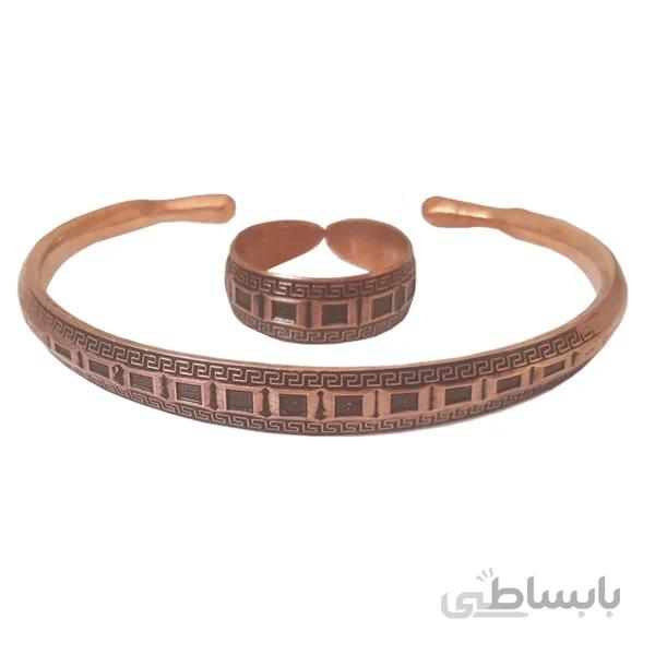 سرویس نیم ست مسی مفتولی مدل مربع کد 2.JW83