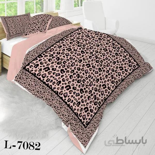 روتختی سه بعدی ساتن ابریشم ترک طرح پلنگی - کد 7082