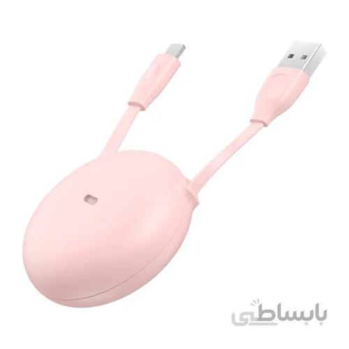 کابل لایتنینگ بیسوس Baseus Lets go Little Reunion CALRN-24 توان 2 آمپر طول 1 متر دارای سیم جمع کن