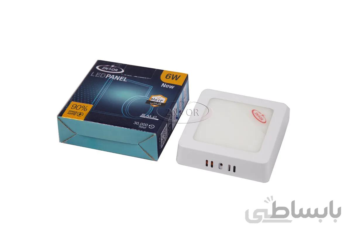 پنل SMD روکار مربع 6 وات مدل آترین دونور