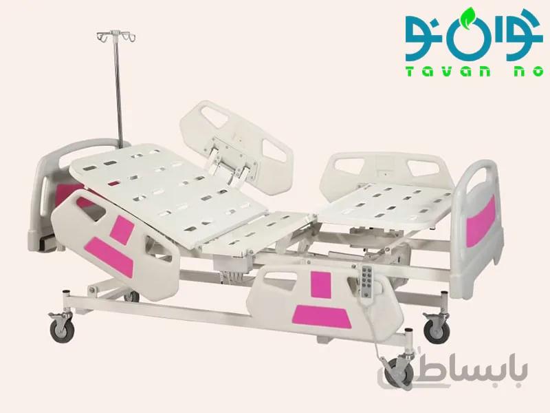 تخت بیمارستانی خانگی سه شکن برقی با قابلیت تنظیم ارتفاع