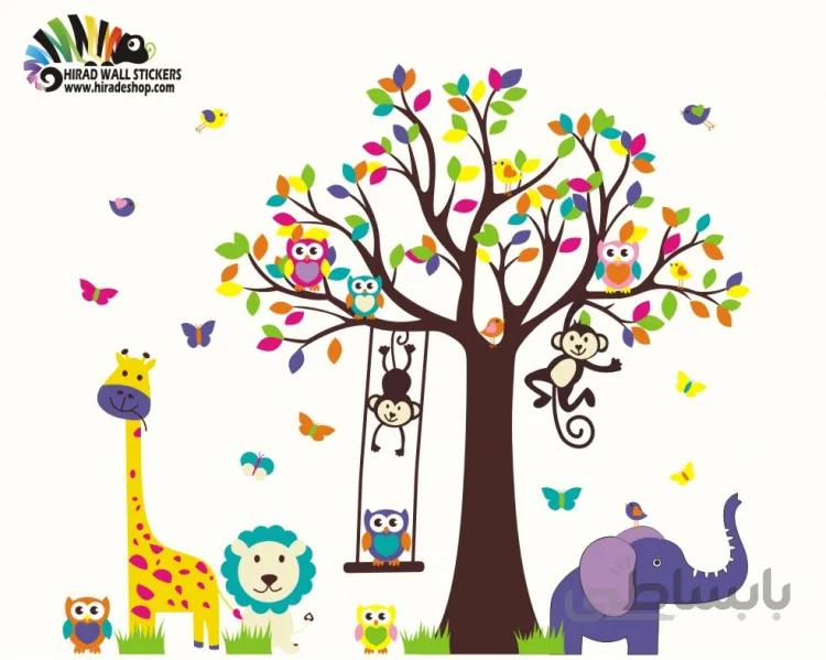 استیکر اتاق کودک حیوانات animals wall stickersکد h418