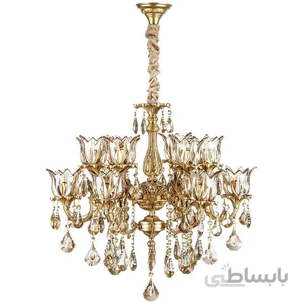 لوستر چشمه نور 10شعله کد C2781/5-A آنتیک