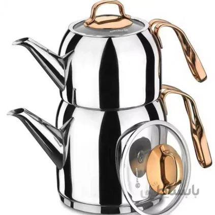 کتری و قوری کرکماز مدل رزانا Korkmaz Rosanna کد A192 ا Korkmaz Rosanna A192 Teapot Set