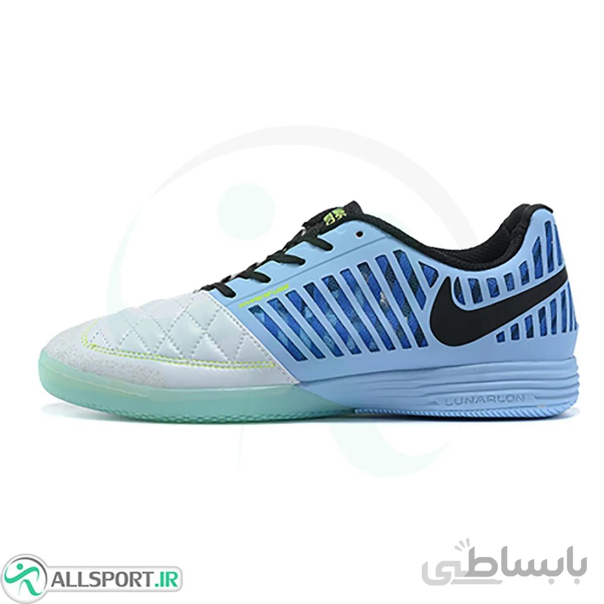کفش فوتسال نایک لونار گتو طرح اصلی Nike Lunar Gato II IC Blue Black Laser BlueVolt