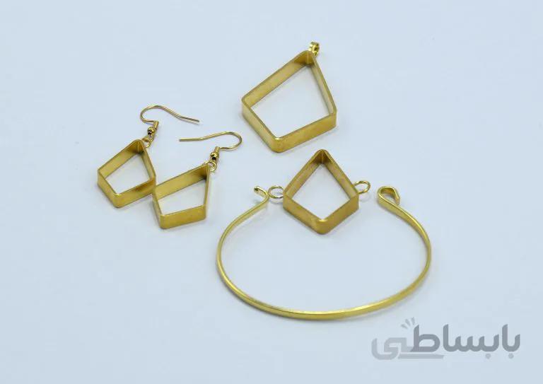 ست انواع قاب برنجی طرح لوزی