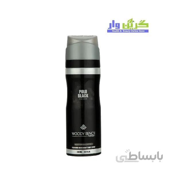 اسپری بدن و لباس وودی سنس مردانه مدل polo black