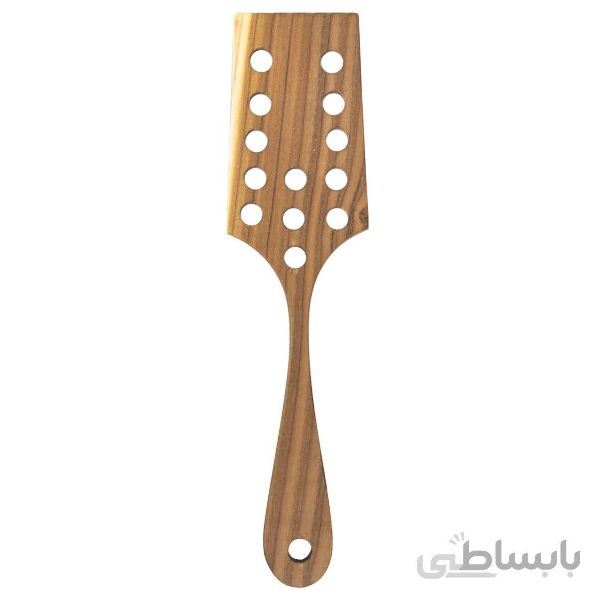کفگیر چوبی سوراخ دار پرانی کد 10092