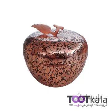 قندان مسی طرح سیب قلم سیاه سایز کوچک توت کالا tootkala
