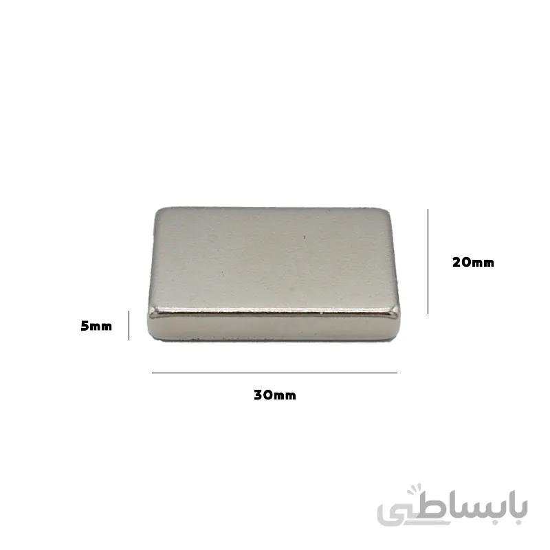 آهنربا نئودیمیوم بلوکی 5*20*30 گرید 42