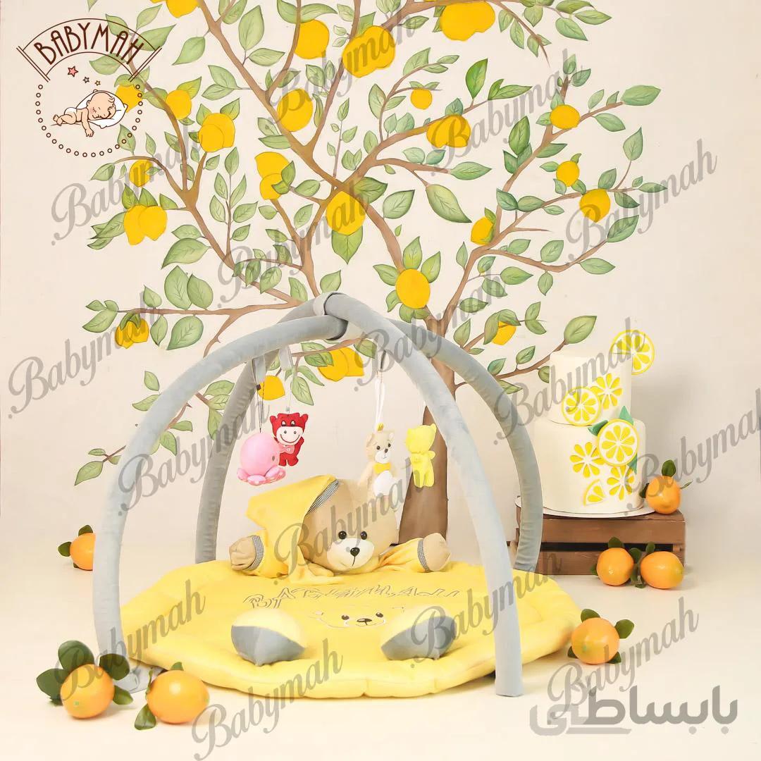 تشک بازی خرسی طرح نانان رنگ لیمویی