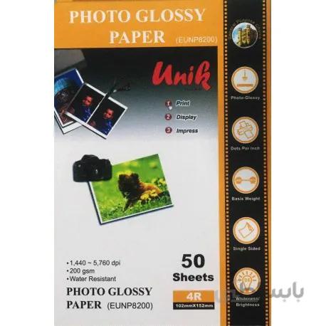 فتوگلاسه 200 گرم 50برگی 10*15 - Unik