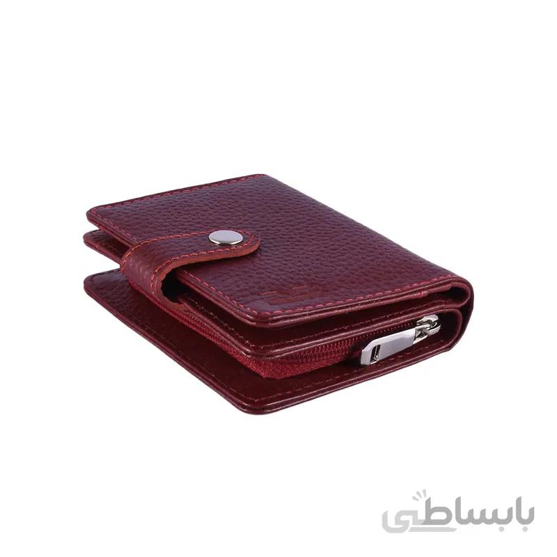 کیف پول زنانه چرم طبیعی آروین چرم کد AR-252