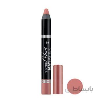 رژ لب مدادی دبورا مدل 24ore velvet شماره 01