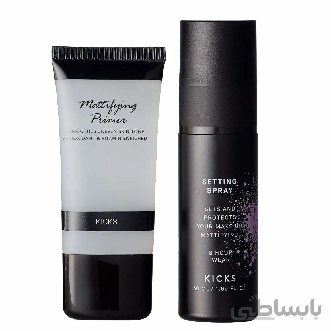 کیت کریسمس پرایمر و اسپری فیکس کیکز بیوتی kicks beauty اصل ا Kicks Beauty Primer & Setting Spray Christmas Kit