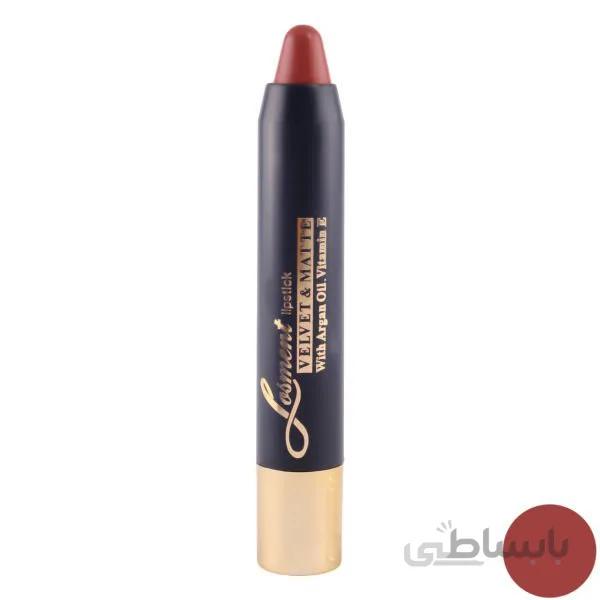 رژلب مدادی مات لوسمنت حاوی روغن آرگان شماره L605 ا Losment Matt Chubby Lip Stick with Argan oil L605