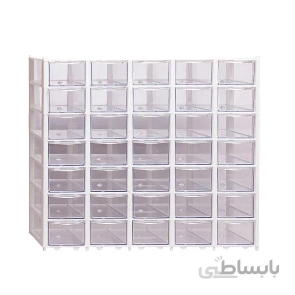 جعبه قطعات الکترونیک 35 کشو 10x5 جهان استیل مدل A7