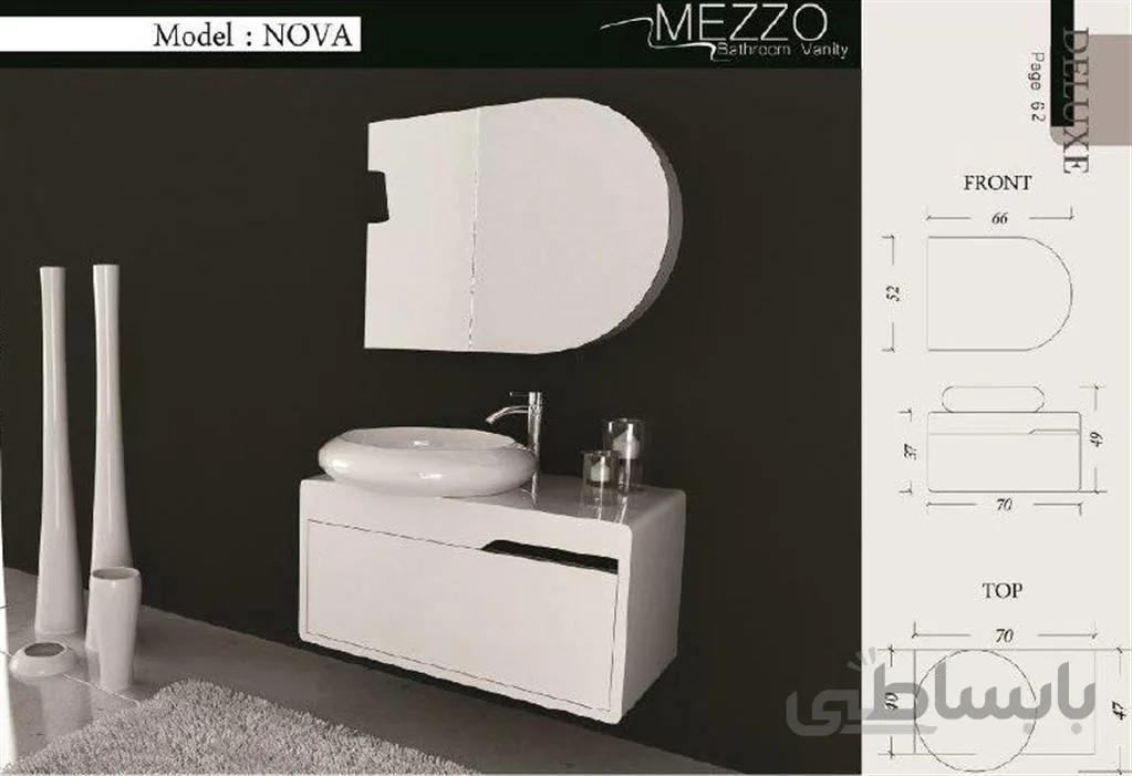 روشویی کابینت دار مزو MEZZO مدل Nova ا ابعاد 70cm x 42cm