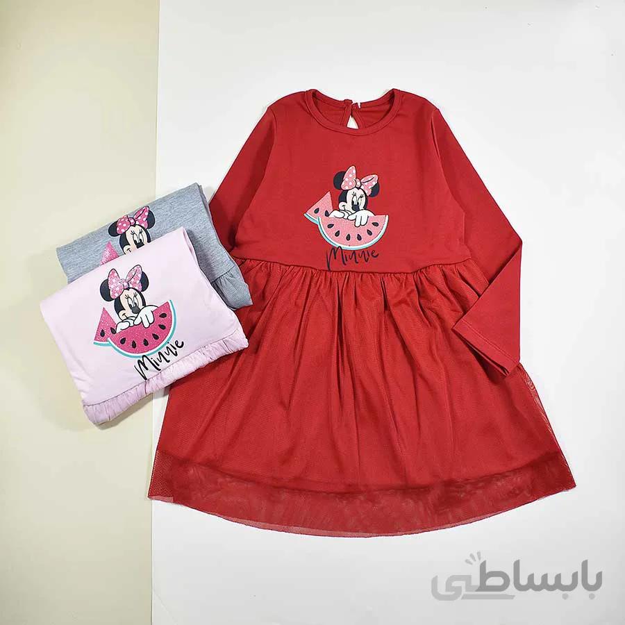 پیراهن دخترانه بچه گانه طرح هندوانه یلدا کد 2284