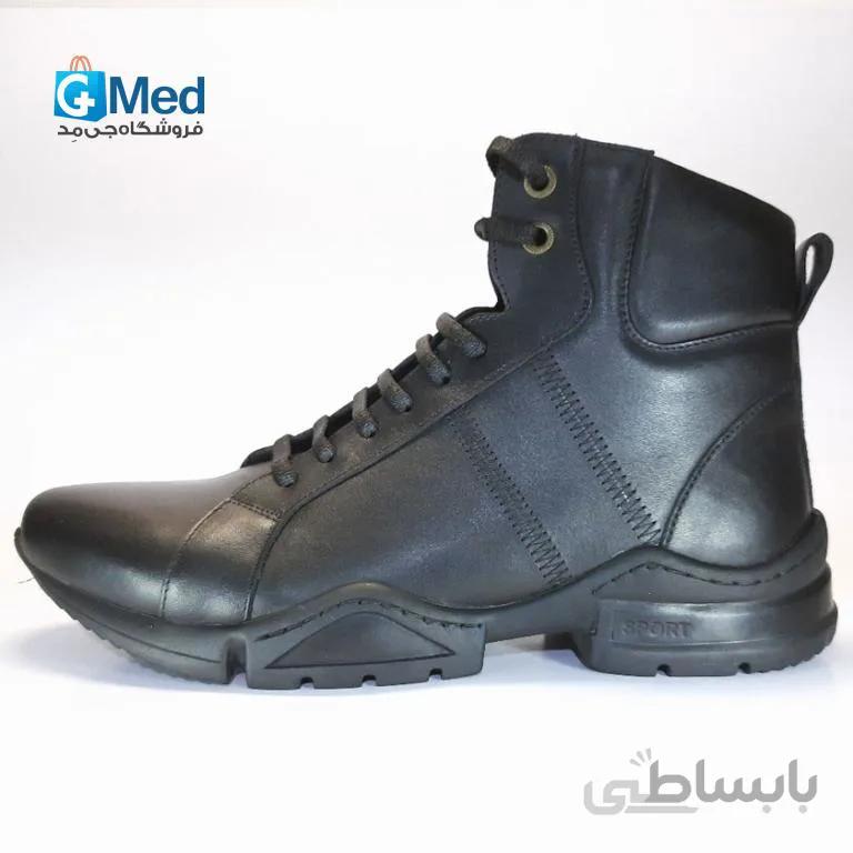 نیم بوت چرم طبی زنانه پاتکان کد ۱۰۸۸ رنگ مشکی