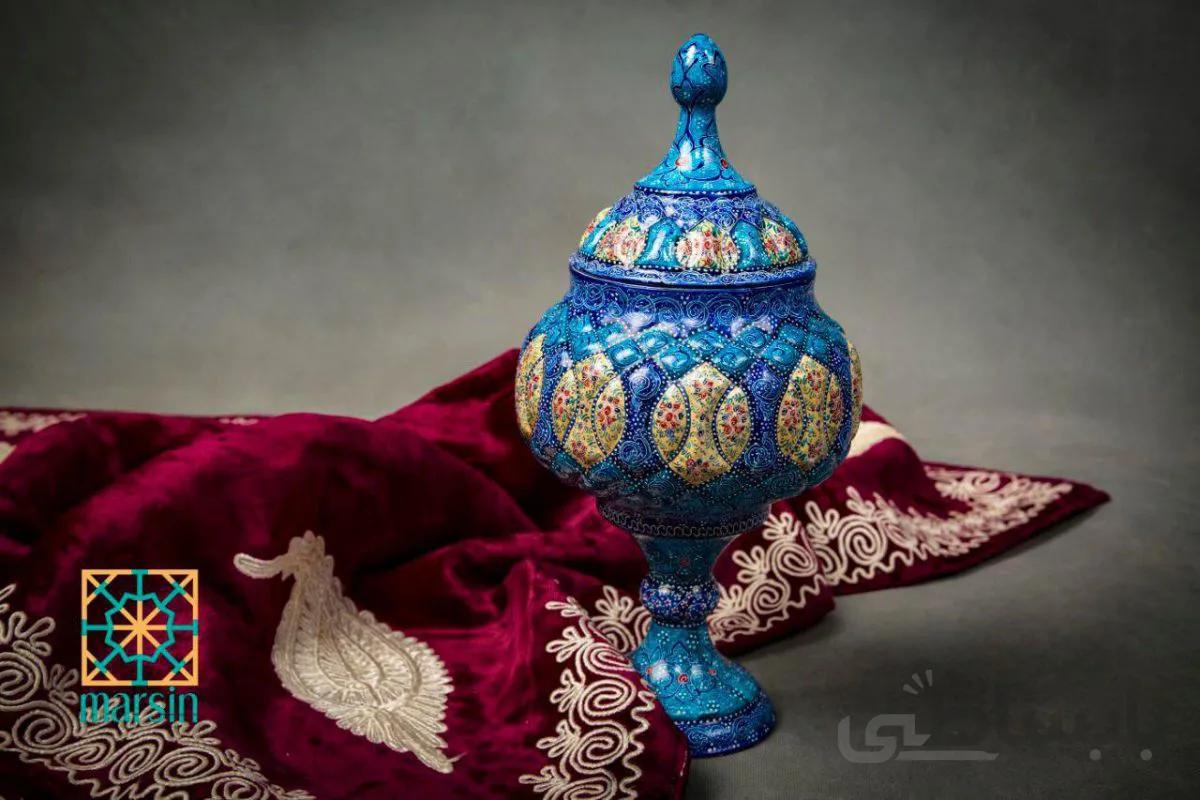 قندان پایه دار میناکاری کد 13