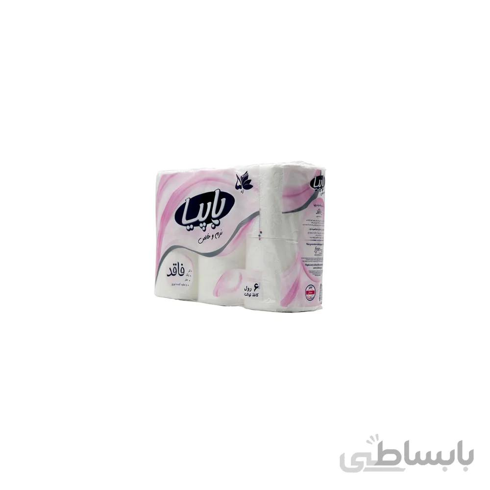 دستمال توالت پاپیا 5لایه بسته 6عددی