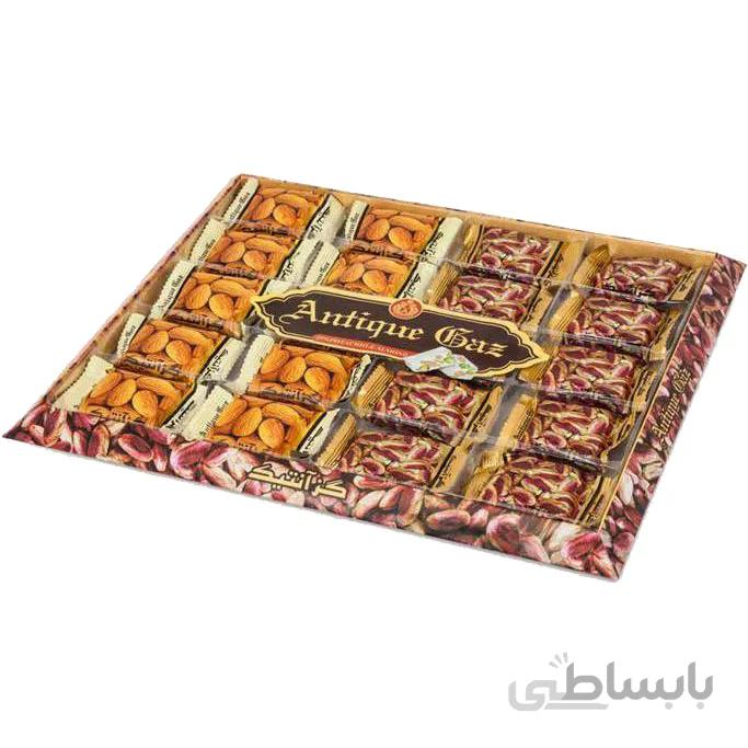 گز لقمه ای مخلوط 25% آنتیک 250 گرمی کدG-101