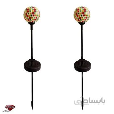 چراغ باغی خورشیدی مدل کریستال رنگی