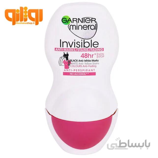 ضد عرق گارنیه مدل اینویزیبل Invisible حجم 50ml ا Garnier Deo Roll On Mineral Antitranspirant Invisible 50gr