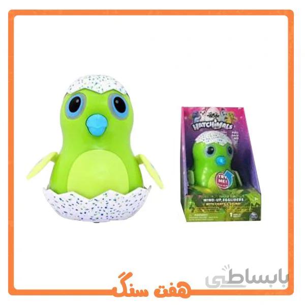 عروسک هچیمال با نور و صدا Hatchimals Wind Up Egglideres سبز نوک آبی