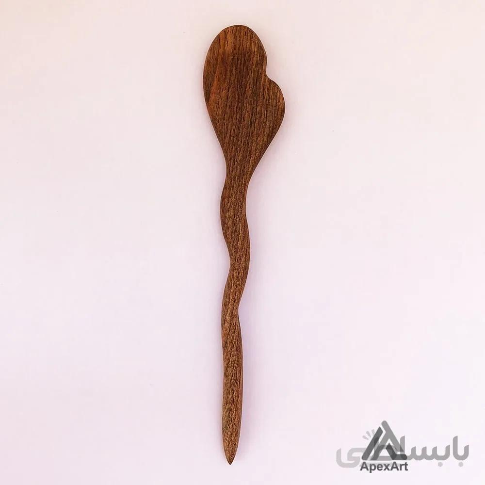 گیره مو چوبی طرح بنفشه