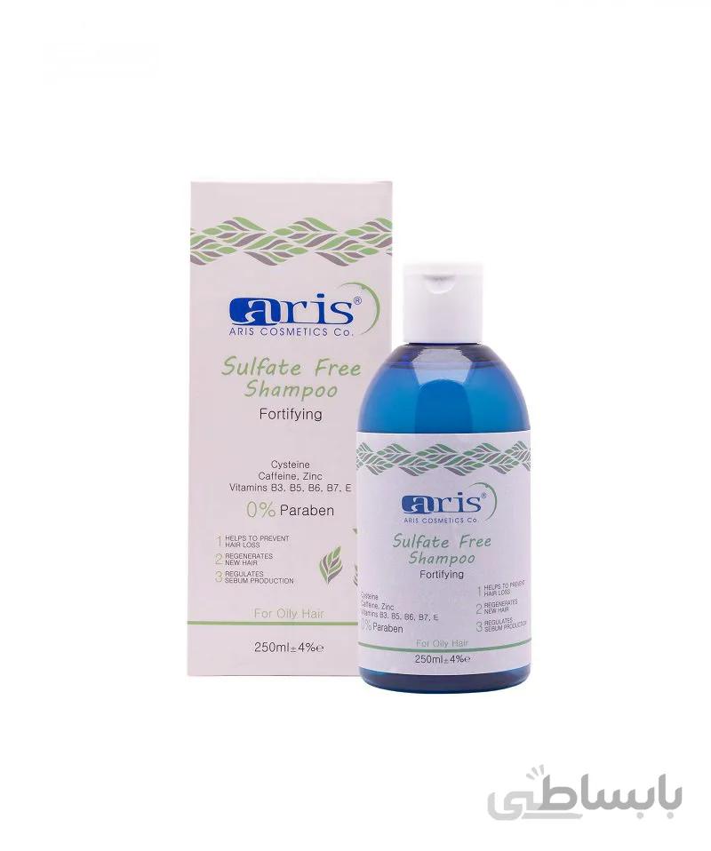شامپو ضد شوره موی چرب (فاقد سولفات) آریس حجم 250mL