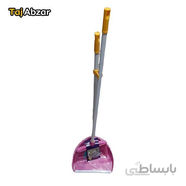 ست جارو خاک انداز ایستاده لبه دار گلچین